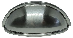 Puxador Concha Vivaro 220  - Escovado - 76MM