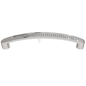Puxador Cristal - IL 4470 - Cromado - 128MM
