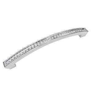 Puxador Cristal - IL 4509 - Cromado - 128MM