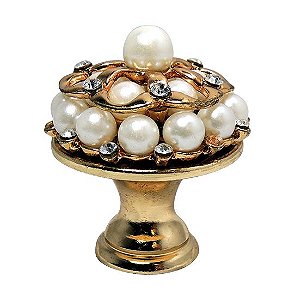 Puxador Cristal - IL 4527 - Dourado - 30MM