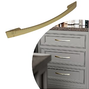 Puxador Sonico IL 2092 - Dourado Fosco - 160MM