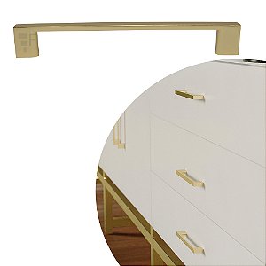 Puxador Liveri IL 950 - Dourado Fosco- 224MM