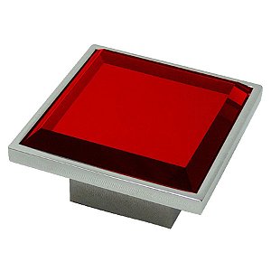 Puxador Cristal - IL 4517 - Vermelho - 80MM
