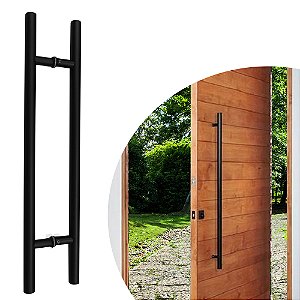 Puxador Duplo DF 907-32 - Preto - 60 cm