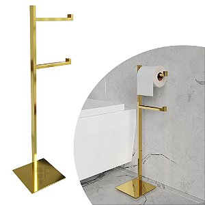 Papeleira Dupla de Piso - Eterna Gold