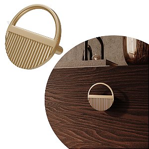 Puxador Vizzini IL 1650 - Dourado Fosco - 64MM