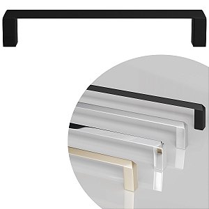 Puxador Liveri IL 955 - Preto - 192MM