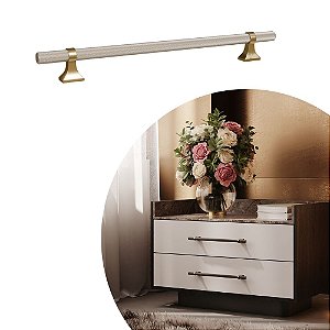 Puxador Zigrinato IL 1820 - Bronze/Champagne - 224MM