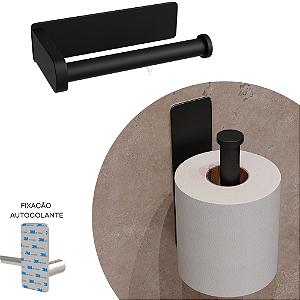 Papeleira - Delia - Inox Black - Auto Colante