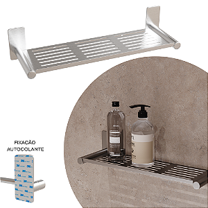 Porta Shampoo - Delia - Inox - Auto Colante