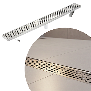 Ralo Grelha Diretta - 88x900mm  -  Escovado - Inox 304