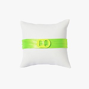 Pulseira Lacre em Fio de Seda - Amarelo Neon