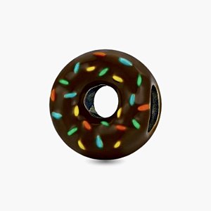 Berloque Donuts de Chocolate em Prata 925