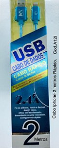 CABO USB CARREGADOR DE CELULAR PARA IPHONE 2.4 MAX-0121