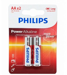 PILHA PHILIPS ALKALINA C/2