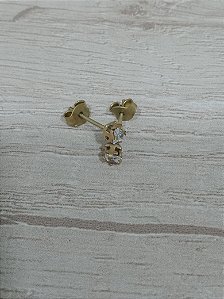 Brinco quadrado zircônia 2 mm