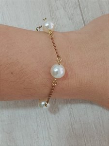Pulseira pérola 8 mm