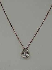 Gargantilha gota em zircônia