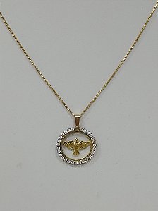 Colar espírito santo em zirconia