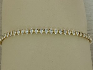 Pulseira em zirconia navete
