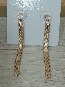 Brinco corrente malha 4 mm com zircônia