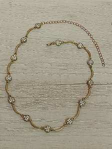 Choker coração com zircônia