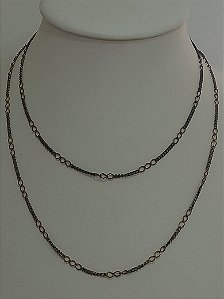 Colar  elo alternado 50 cm