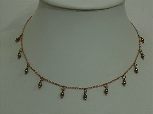 Choker bolinha pendurada