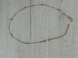 Tornozeleira corrente veneziana e bolinha