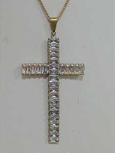 Pingente baguete em zircônia