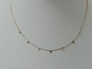 Choker ponto de luz e estrela