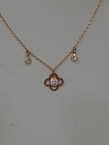 Choker flor vazada com zircônia