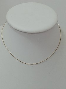 Colar corrente veneziana 0.6 mm 40cm+5 cm extensor