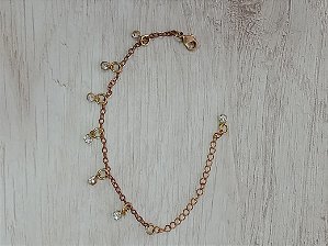 Pulseira infantil com strass pendurado