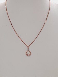 Choker rabo de rato com zircônia