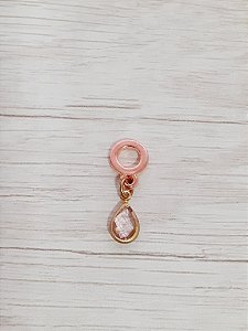 Berloque gota rosa