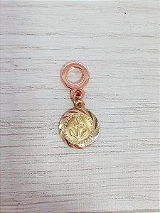 Berloque medalha âncora