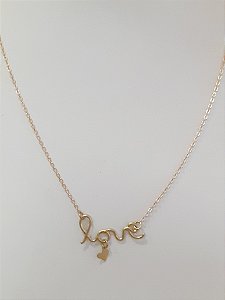 Colar love com coração