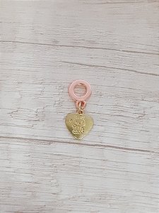 Berloque coração com gato