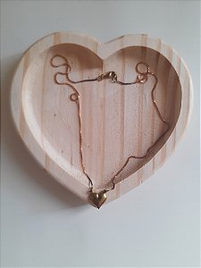 Gargantilha coração liso