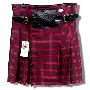 Kilt Feminina de Gabardine - Vinho