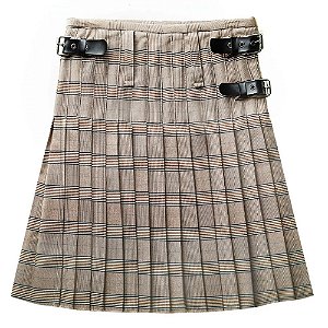 Kilt Masculina em Gabardine Italiano - Café com Leite