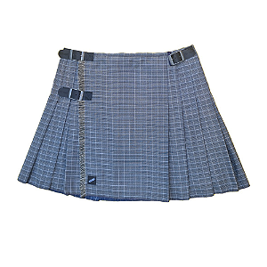 Kilt Masculina em Gabardine Italiano -  Cinza