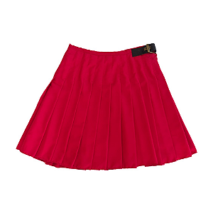 Minissaia Feminina em Gabardine Italiano - Vermelha