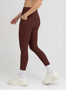 Legging Offop c/ Bolso - Marrom