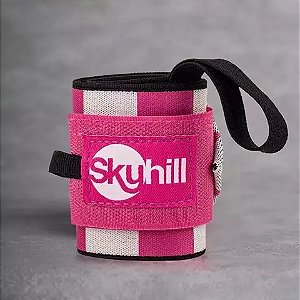 Munhequeira Skyhill Elástica - Quadriculada Rosa