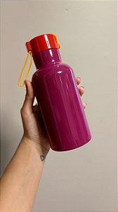 Garrafa Térmica 380ml ROXA/LARANJA