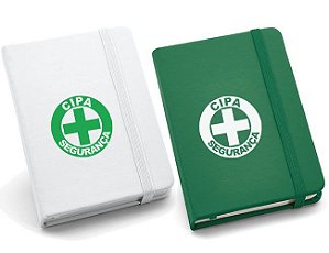 Caderneta tipo moleskine emborrachado - PEDIDO MINIMO 50 PEÇAS