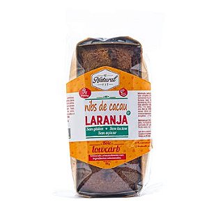 Bolo Lowcarb Nibs de Cacau e Laranja Sem Glúten e Lactose 90g