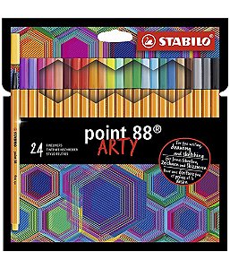 Estojo Caneta Stabilo Point Arty Com 24 Cores 8818/1-20